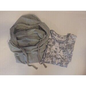 Lot of  (2) Mens Long Sleeve Shirts Size M Calvin Klein Hoodie Y2K? Huk Shirt